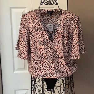 Printed blouse body suit -New with tags